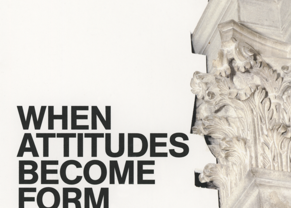 When Attitudes Become Form Bern 1969/Venice 2013